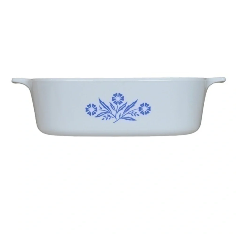 VTG Corning Ware Casserole Dish  A9C Blue Cornflower 7” Inch 7” Dish